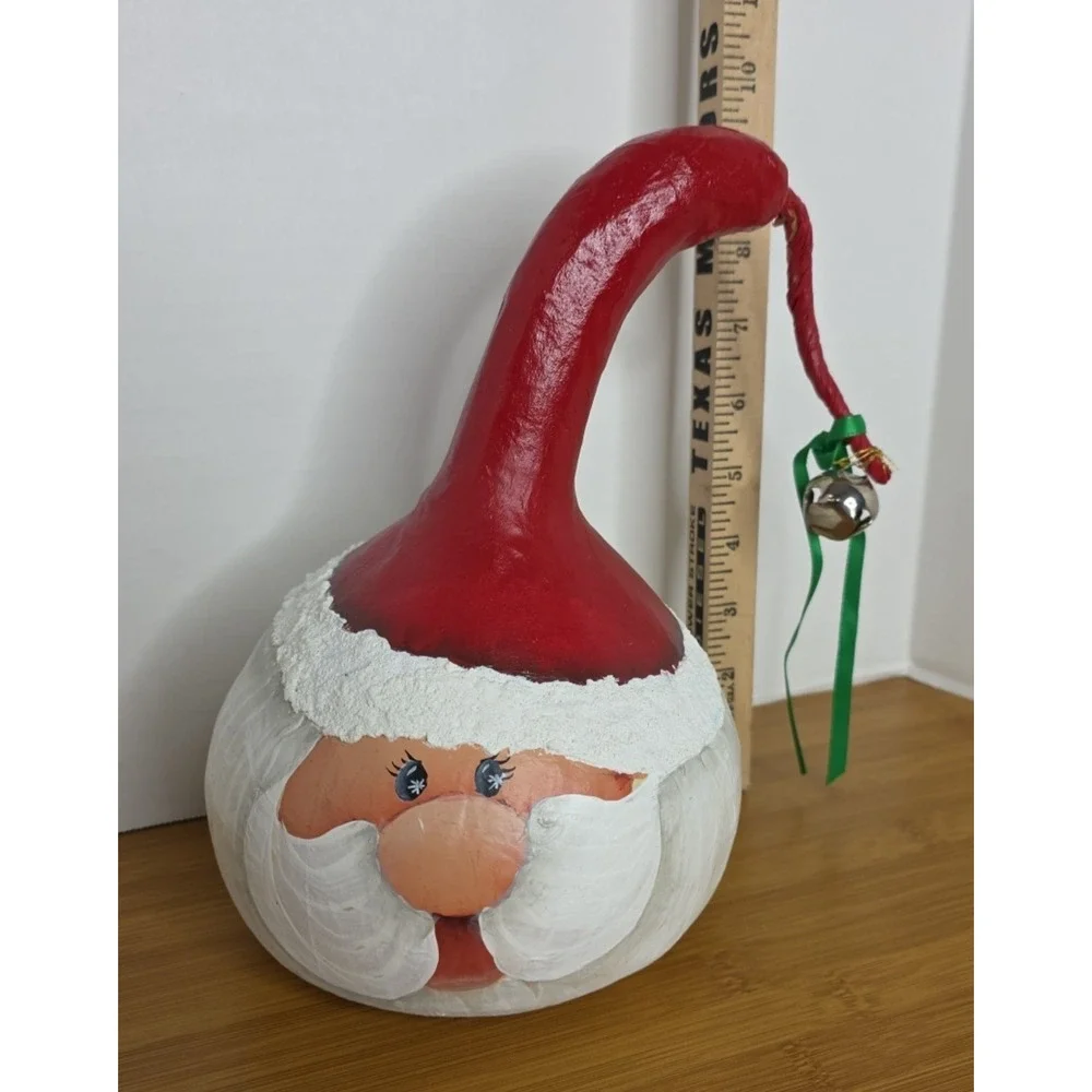 Gourd Shape Santa Claus Hand Painted Folk Art Christmas Paper Mache‎ 10